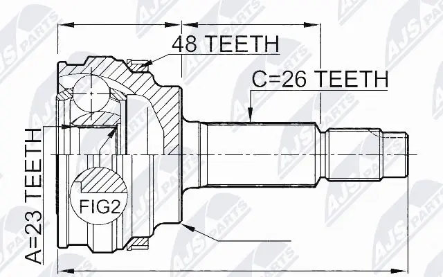 Joint Kit, drive shaft (NPZ-TY-004)