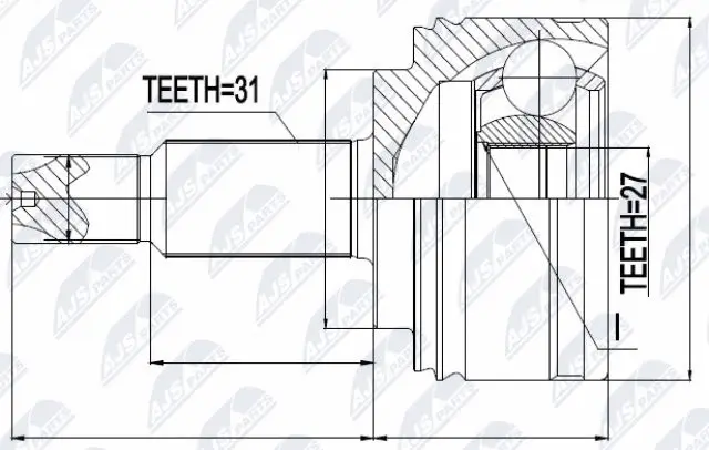 Joint Kit, drive shaft (NPZ-RE-041)