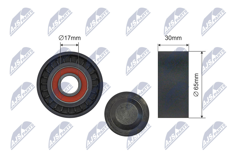 Tensioner Pulley, V-ribbed belt (RNK-RE-043)