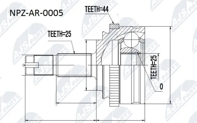 Joint Kit, drive shaft (NPZ-AR-005)