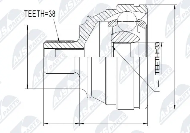 Joint Kit, drive shaft (NPZ-VW-003)