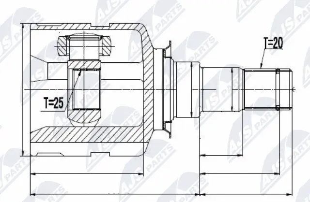 Joint Kit, drive shaft (NPW-TY-013)