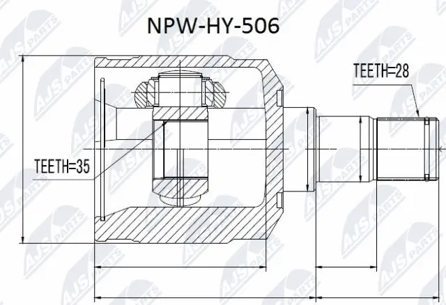 Joint Kit, drive shaft (NPW-HY-506)