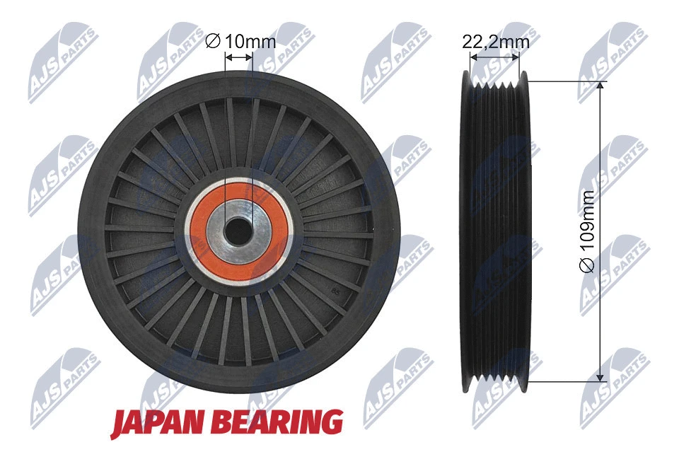 Deflection/Guide Pulley, V-ribbed belt (RNK-ME-010)