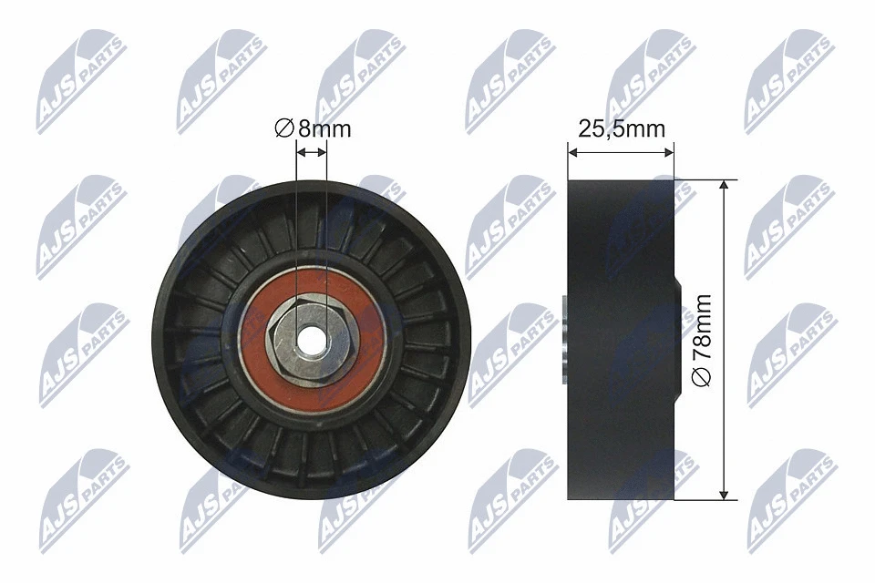 Deflection/Guide Pulley, V-ribbed belt (RNK-VW-004)