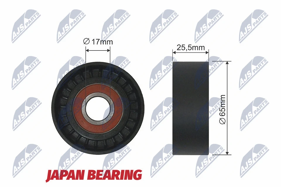 Tensioner Pulley, V-ribbed belt (RNK-CT-026)