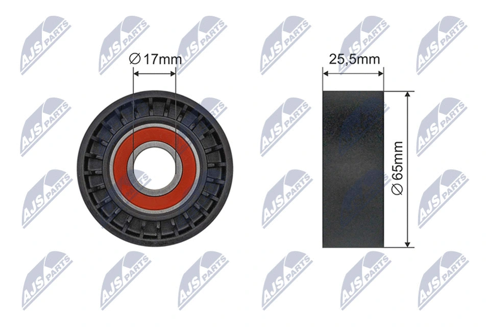 Tensioner Pulley, V-ribbed belt (RNK-CT-060)