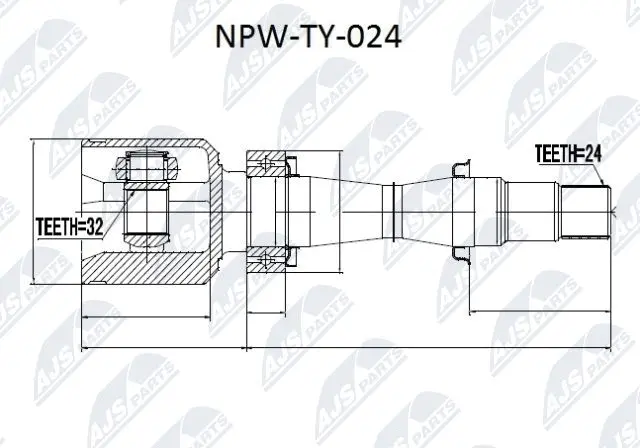 Joint Kit, drive shaft (NPW-TY-024)