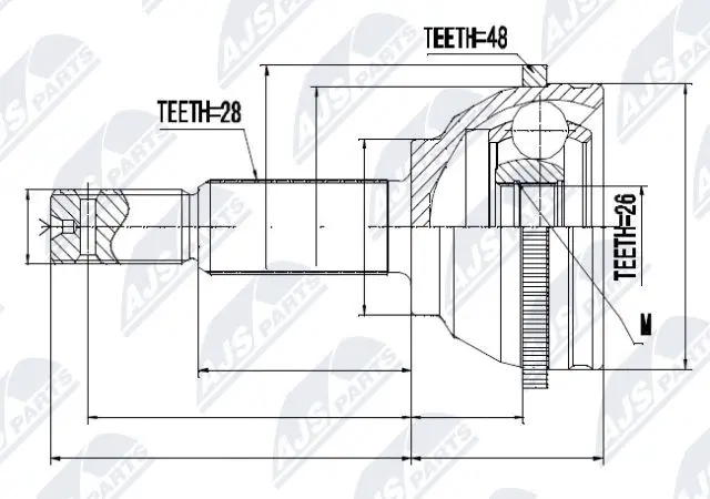 Joint Kit, drive shaft (NPZ-FR-037)