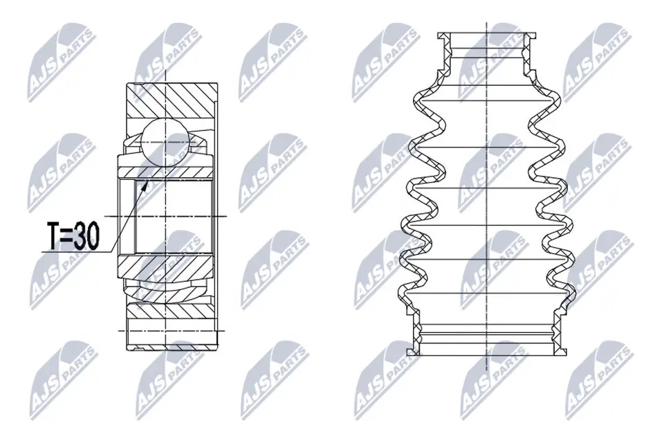Joint Kit, drive shaft (NPW-KA-336)