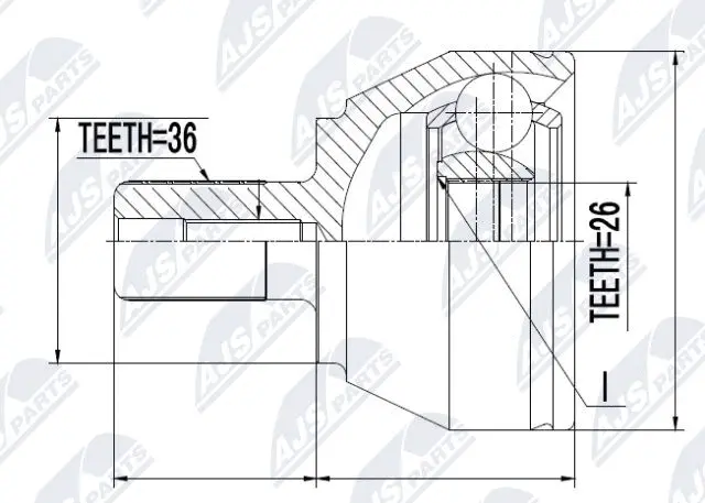 Joint Kit, drive shaft (NPZ-FR-016)