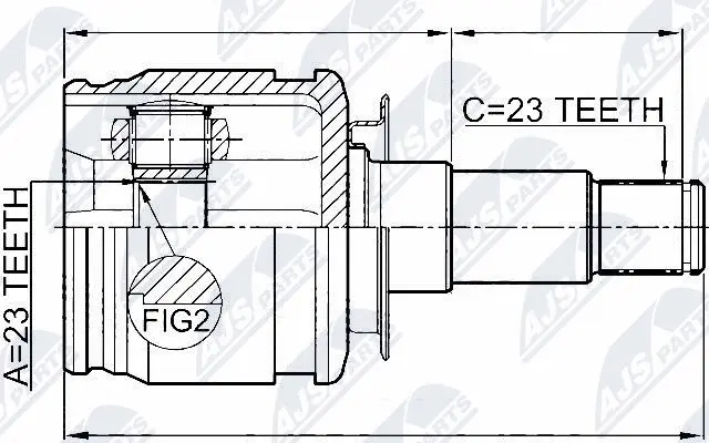 Joint Kit, drive shaft (NPW-TY-054)