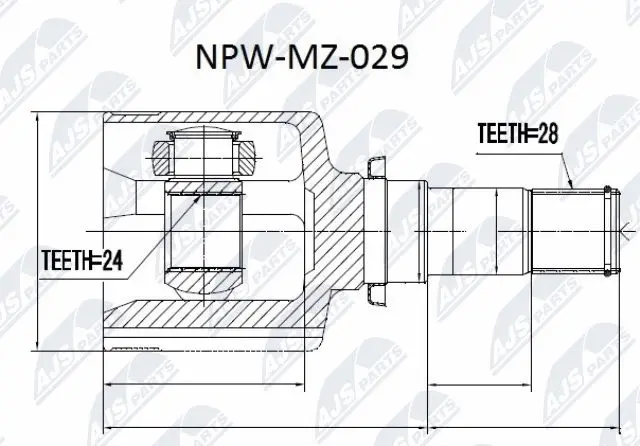 Joint Kit, drive shaft (NPW-MZ-029)