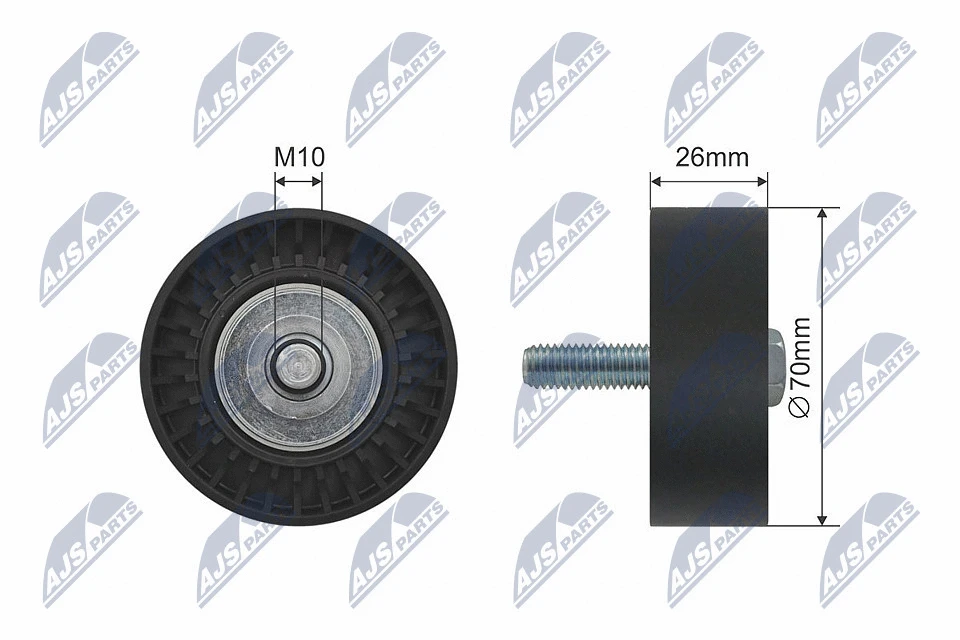 Deflection/Guide Pulley, V-ribbed belt (RNK-FT-006)