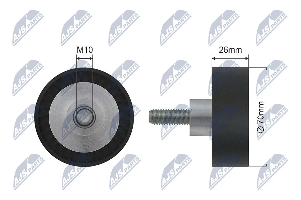 Deflection/Guide Pulley, V-ribbed belt (RNK-BM-009)