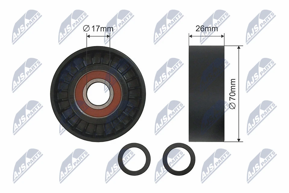Tensioner Pulley, V-ribbed belt (RNK-BM-004)