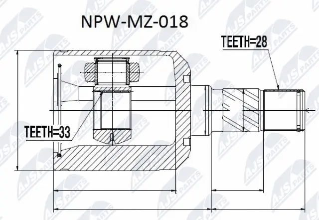 Joint Kit, drive shaft (NPW-MZ-018)
