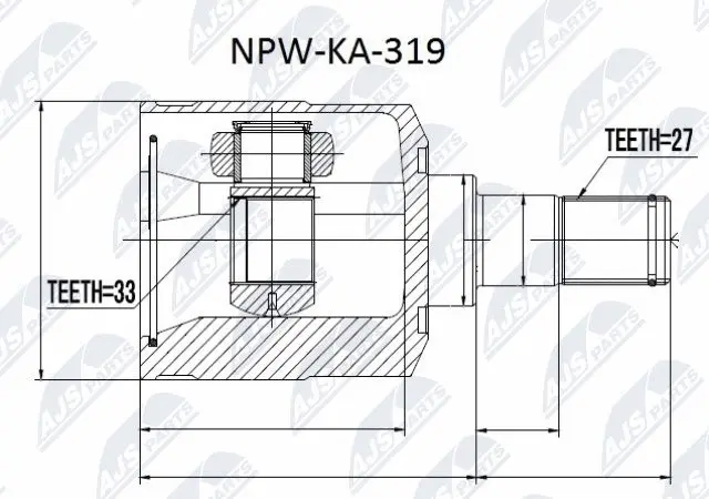 Joint Kit, drive shaft (NPW-KA-319)
