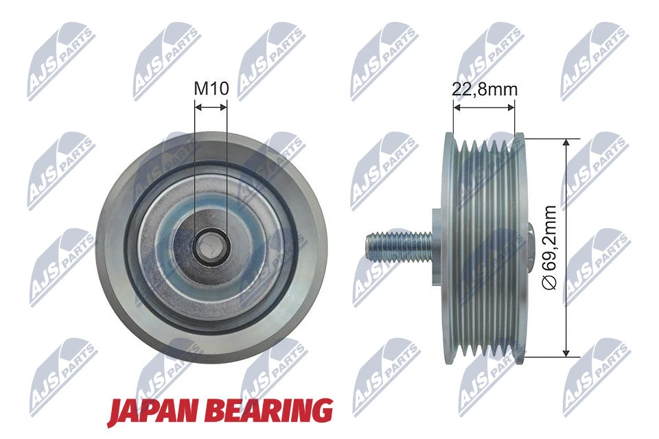 Deflection/Guide Pulley, V-ribbed belt (RNK-HY-511)