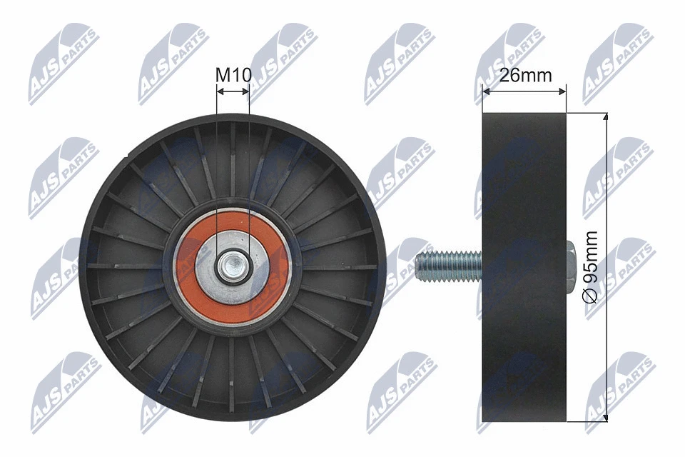 Deflection/Guide Pulley, V-ribbed belt (RNK-LR-008)