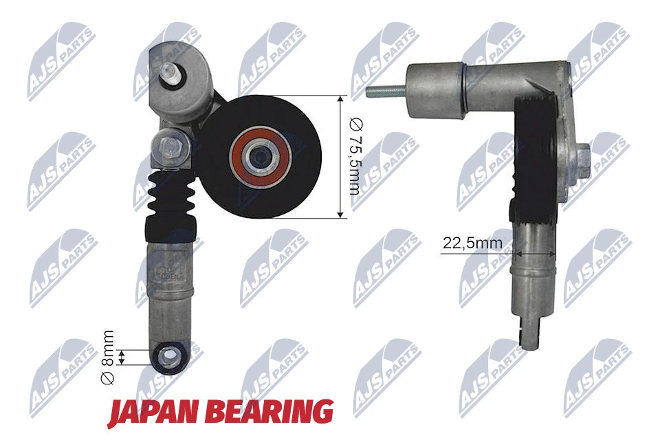 Tensioner Pulley, V-ribbed belt (RNK-AU-021)