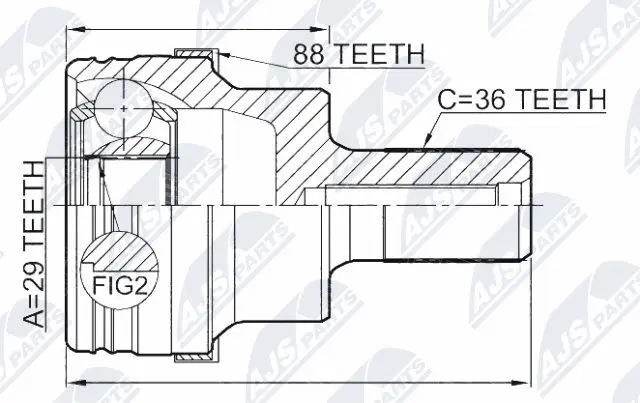 Joint Kit, drive shaft (NPZ-FR-046)