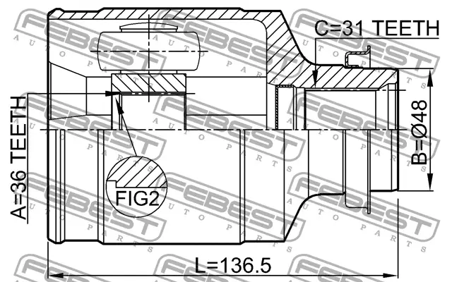 Joint Kit, drive shaft (NPW-MZ-046)