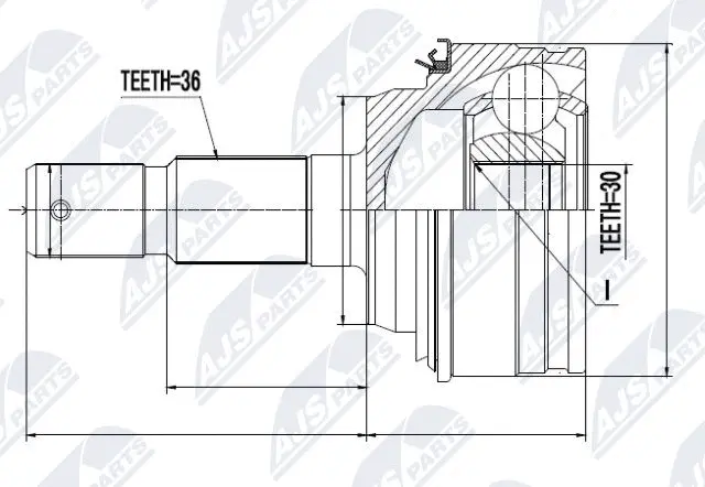 Joint Kit, drive shaft (NPZ-TY-062)