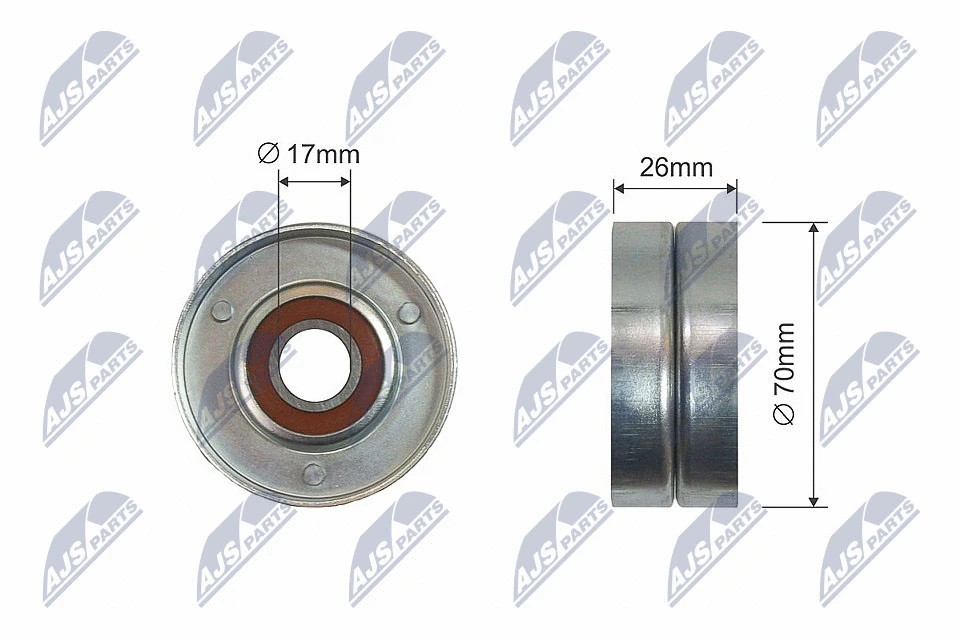 Tensioner Pulley, V-ribbed belt (RNK-FR-041)