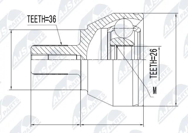Joint Kit, drive shaft (NPZ-FR-027)