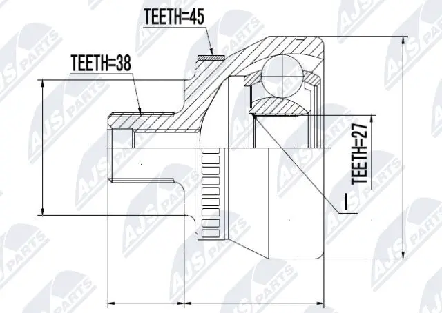 Joint Kit, drive shaft (NPZ-AU-009)