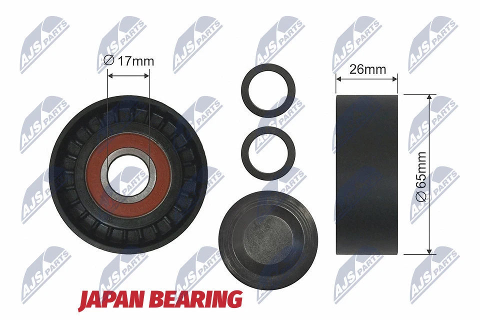 Deflection/Guide Pulley, V-ribbed belt (RNK-AU-011)