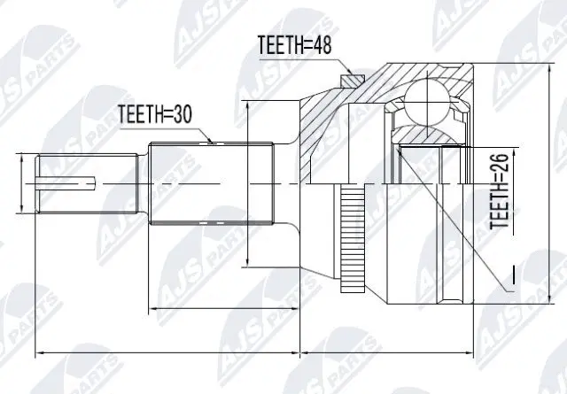 Joint Kit, drive shaft (NPZ-TY-077)