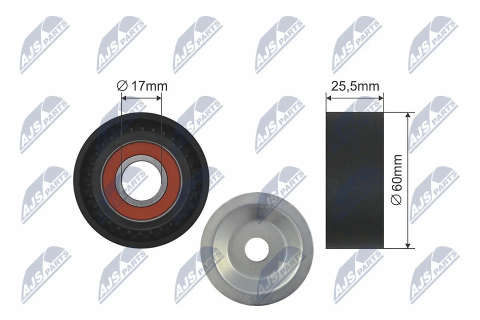 Tensioner Pulley, V-ribbed belt (RNK-PL-010)