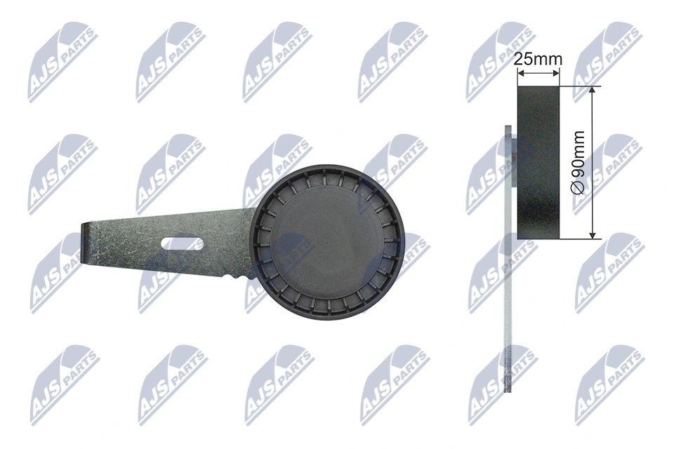 Tensioner Pulley, V-ribbed belt (RNK-CT-054)