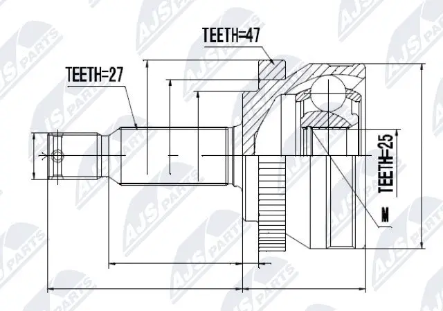 Joint Kit, drive shaft (NPZ-HY-531)