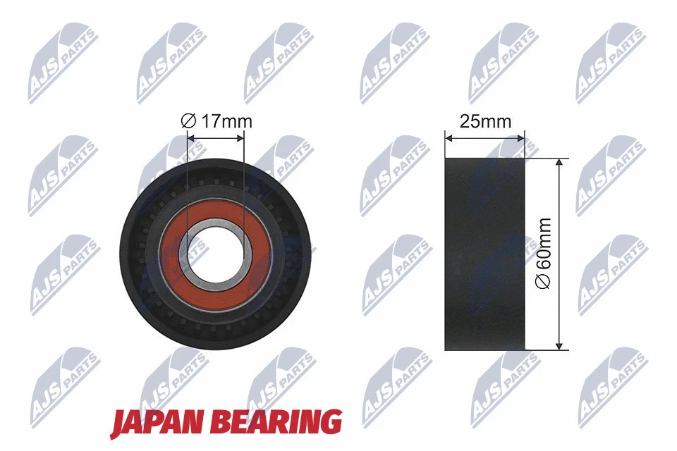 Tensioner Pulley, V-ribbed belt (RNK-CT-027)