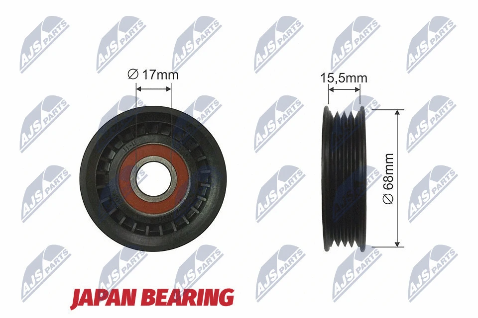 Deflection/Guide Pulley, V-ribbed belt (RNK-SB-000)