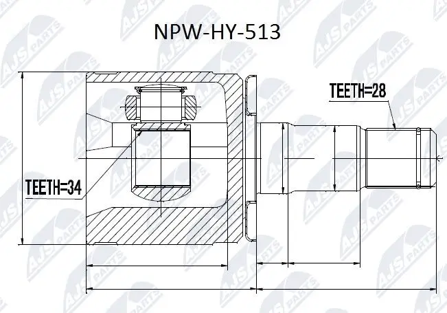 Joint Kit, drive shaft (NPW-HY-513)