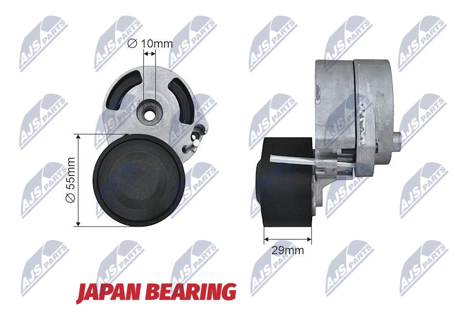 Tensioner Pulley, V-ribbed belt (RNK-CT-033)