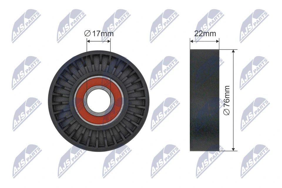 Tensioner Pulley, V-ribbed belt (RNK-KA-016)