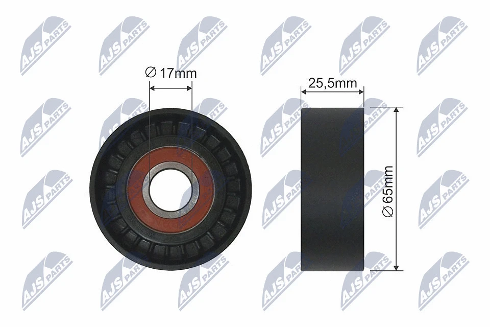Tensioner Pulley, V-ribbed belt (RNK-CT-020)