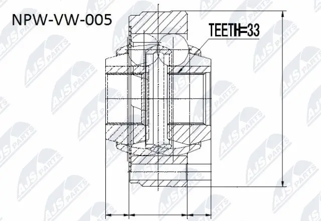 Joint Kit, drive shaft (NPW-VW-005)