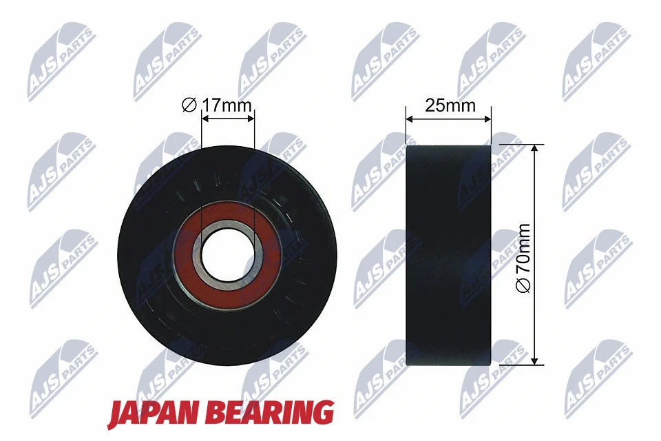 Tensioner Pulley, V-ribbed belt (RNK-CH-010A)