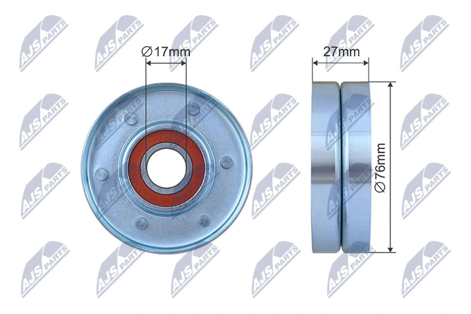 Tensioner Pulley, V-ribbed belt (RNK-LR-018)