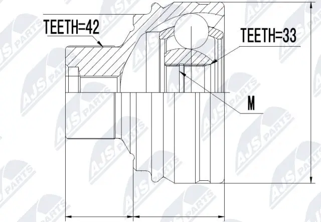 Joint Kit, drive shaft (NPZ-AU-051)