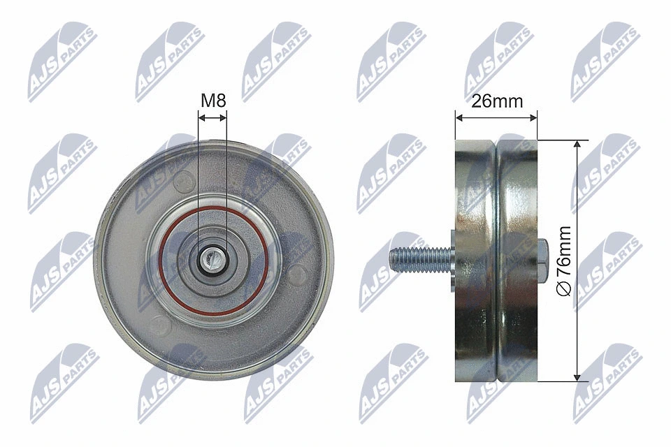 Deflection/Guide Pulley, V-ribbed belt (RNK-VV-013)