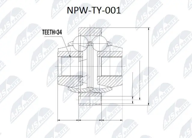 Joint Kit, drive shaft (NPW-TY-001)