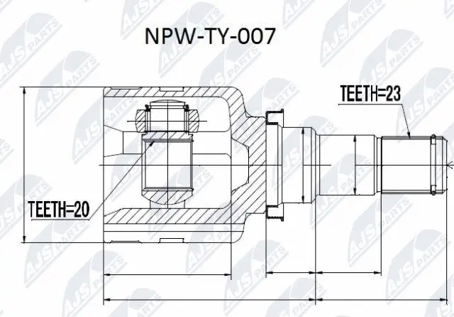 Joint Kit, drive shaft (NPW-TY-007)
