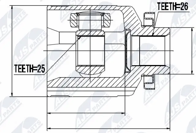 Joint Kit, drive shaft (NPW-HY-516)